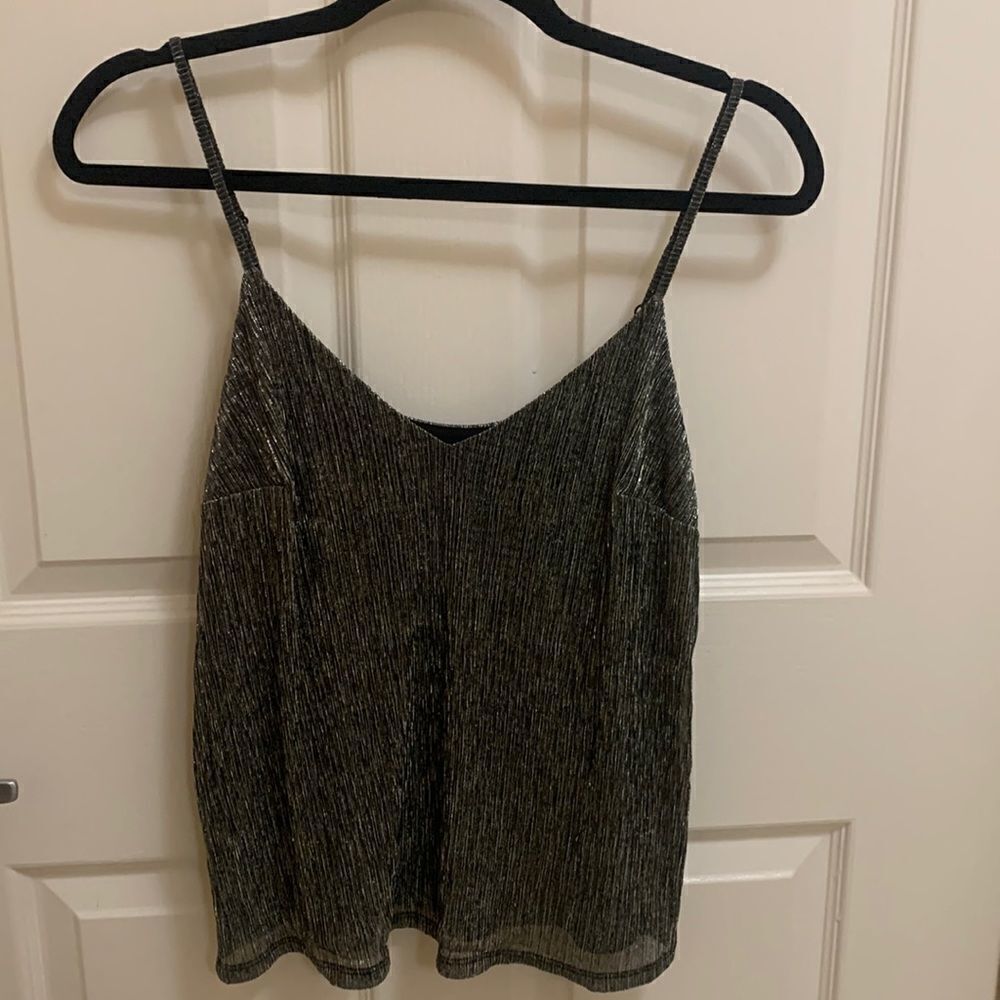 Express Silver and Black Tank Top